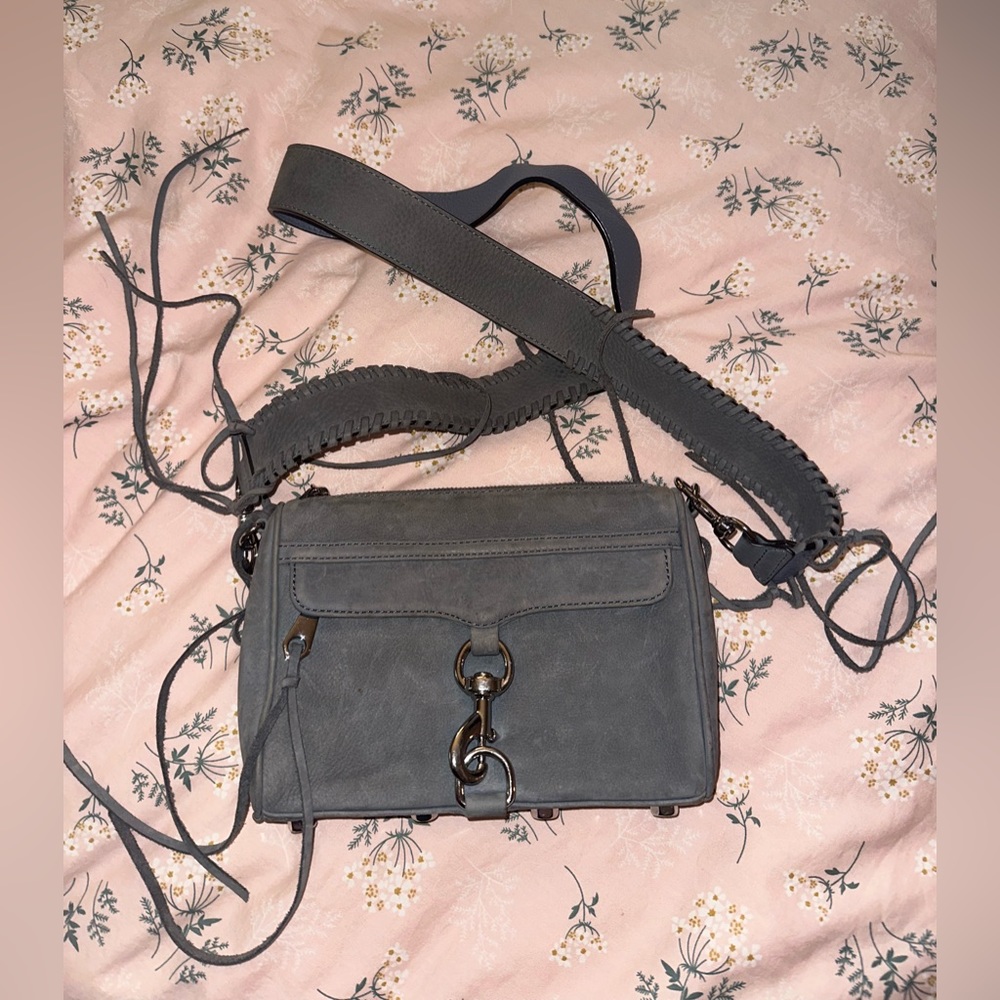 Blue suede Rebecca Minkoff crossbody